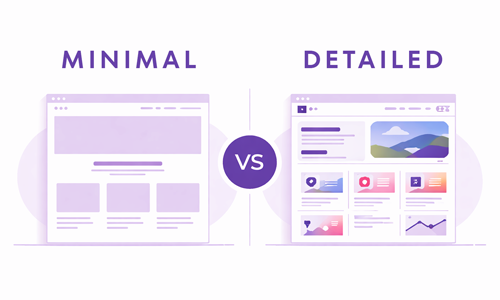 Minimalist vs Detailed Web Design – Pros, Cons and How to Choose